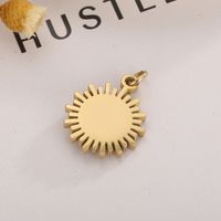 1 Piece Stainless Steel Zircon 18K Gold Plated Gear main image 5