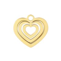 1 Pieza Acero Inoxidable Chapados en oro de 18k Forma De Corazón main image 6