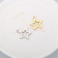 1 Piece Stainless Steel 18K Gold Plated Star main image 1