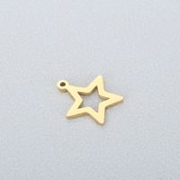 1 Piece Stainless Steel 18K Gold Plated Star main image 4
