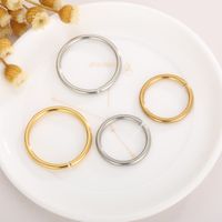 1 Piece Stainless Steel 18K Gold Plated Round main image 1