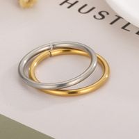 1 Piece Stainless Steel 18K Gold Plated Round main image 3