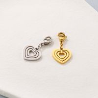 1 Piece Stainless Steel 18K Gold Plated Letter Heart Shape main image 1