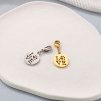 1 Piece Stainless Steel 18K Gold Plated Letter Heart Shape main image 4