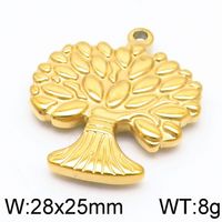 1 Piece Stainless Steel 18K Gold Plated Tree sku image 9