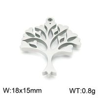 1 Piece Stainless Steel 18K Gold Plated Tree sku image 3
