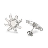 1 Pair Simple Style Sun Plating Stainless Steel 18K Gold Plated Ear Studs main image 5