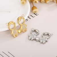 1 Piece Stainless Steel Rhinestones 18K Gold Plated Cartoon Character main image 3