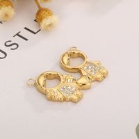 1 Piece Stainless Steel Rhinestones 18K Gold Plated Cartoon Character main image 4
