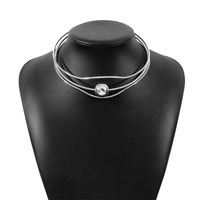 Modern Style Simple Style Solid Color Alloy Women's Choker sku image 2
