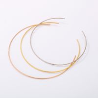Stainless Steel 18K Gold Plated Simple Style Plating C Shape Choker main image 3