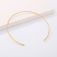 Stainless Steel 18K Gold Plated Simple Style Plating C Shape Choker main image 4