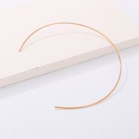 Stainless Steel 18K Gold Plated Simple Style Plating C Shape Choker main image 5