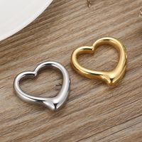 1 Piece Stainless Steel 18K Gold Plated Heart Shape main image 1