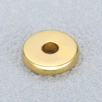 1 Piece Diameter 6 Mm Stainless Steel 18K Gold Plated Round Spacer Bars main image 1