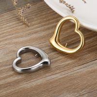 1 Piece Stainless Steel 18K Gold Plated Heart Shape main image 5