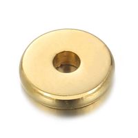 1 Piece Diameter 6 Mm Stainless Steel 18K Gold Plated Round Spacer Bars sku image 1
