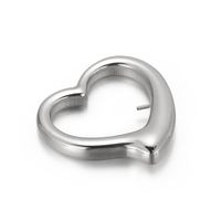 1 Piece Stainless Steel 18K Gold Plated Heart Shape sku image 1