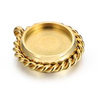 1 Piece Stainless Steel 18K Gold Plated Round main image 6