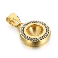 1 Piece Stainless Steel 18K Gold Plated Round sku image 4