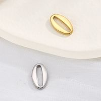 1 Piece Stainless Steel 18K Gold Plated Oval main image 3