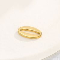 1 Piece Stainless Steel 18K Gold Plated Oval main image 4