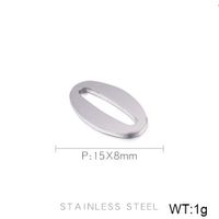 1 Piece Stainless Steel 18K Gold Plated Oval sku image 2