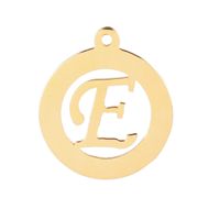 1 Piece Stainless Steel 18K Gold Plated Letter sku image 5