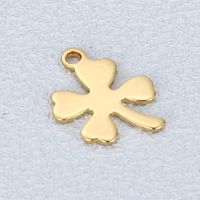 1 Piece Stainless Steel 18K Gold Plated Four Leaf Clover main image 5