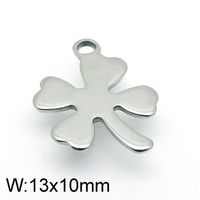 1 Piece Stainless Steel 18K Gold Plated Four Leaf Clover sku image 1