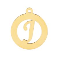 1 Piece Stainless Steel 18K Gold Plated Letter sku image 10