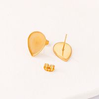 1 Pair Simple Style Water Droplets Plating Stainless Steel 18K Gold Plated Ear Studs main image 5