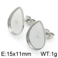 1 Pair Simple Style Water Droplets Plating Stainless Steel 18K Gold Plated Ear Studs sku image 1