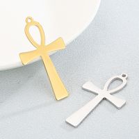 Simple Style Cross Stainless Steel Plating Jewelry Accessories main image 1