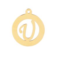 1 Piece Stainless Steel 18K Gold Plated Letter sku image 21