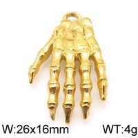 Hip-hop Skull Hand Stainless Steel Plating Jewelry Accessories sku image 1