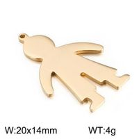 Cute Human Stainless Steel Plating Jewelry Accessories sku image 11