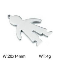 Cute Human Stainless Steel Plating Jewelry Accessories sku image 12