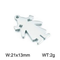 Cute Human Stainless Steel Plating Jewelry Accessories sku image 4