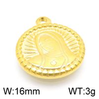 1 Pieza Acero Inoxidable Chapados en oro de 18k Geométrico sku image 3