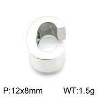 1 Piece 12 * 9mm Stainless Steel Letter Pendant sku image 3