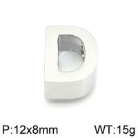 1 Piece 12 * 9mm Stainless Steel Letter Pendant sku image 4