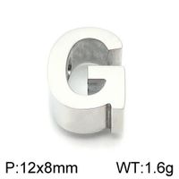 1 Piece 12 * 9mm Stainless Steel Letter Pendant sku image 7