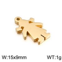 Cute Human Stainless Steel Plating Jewelry Accessories sku image 11