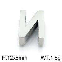 1 Piece 12 * 9mm Stainless Steel Letter Pendant sku image 13