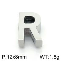 1 Piece 12 * 9mm Stainless Steel Letter Pendant sku image 18