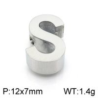 1 Piece 12 * 9mm Stainless Steel Letter Pendant sku image 19