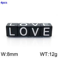 1 Piece Diameter 8mm Stainless Steel Letter Beads sku image 28