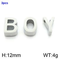 1 Piece 12 * 9mm Stainless Steel Letter Pendant sku image 28