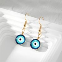 1 Pair Casual Vacation Devil's Eye Resin Opal Drop Earrings sku image 1